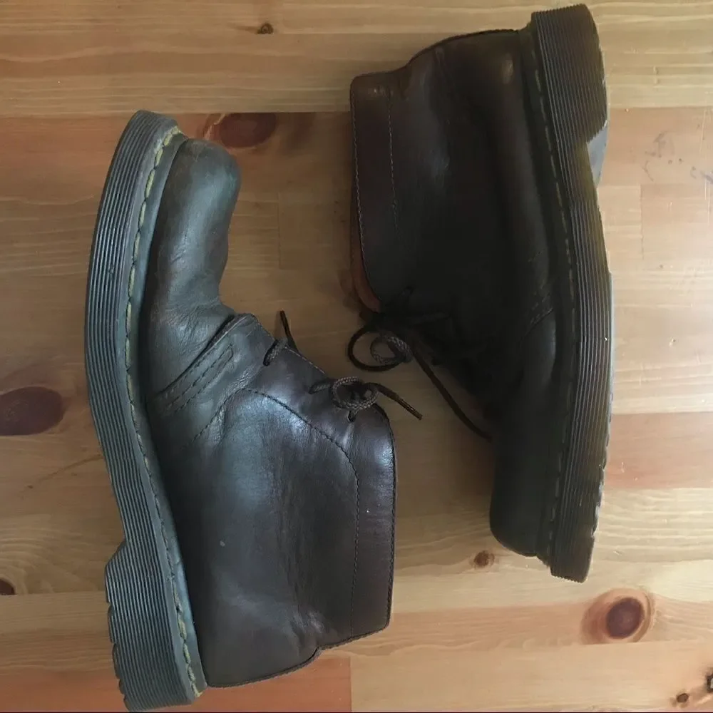 Dr Martens brown leather ankle boots